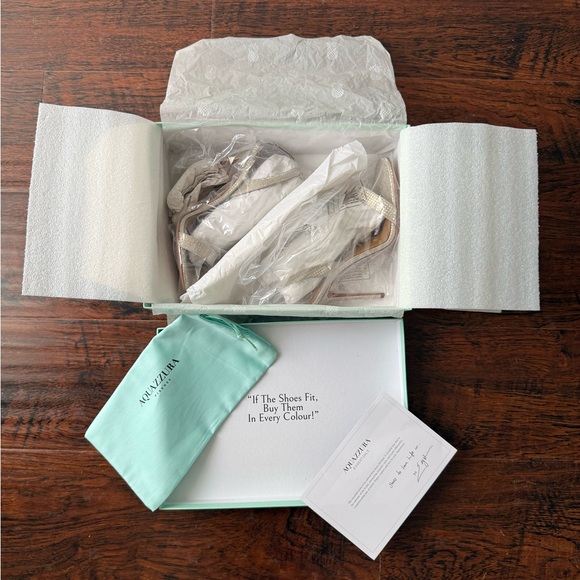 NWT Aquazzura So Nude Sandals 105mm (Size EU35.5/US5.5) - Picture 9 of 10